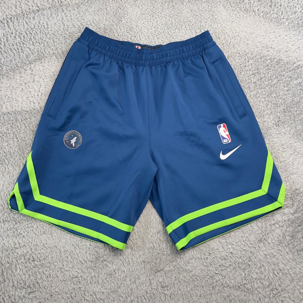 Nike NBA Basketball Shorts Blue Minnesota Timberwolves Player Issued Mens Large